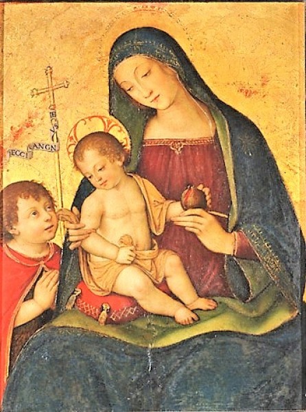 Madonna della Melagrana, Pinturicchio - one of the alleged portraits of Giulia Farnese, Pinacoteca Nazionale, Siena