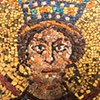 Image of a noble family lady from the IXth century (one of the saints) - mosaic in the Basilica of S. Prassede