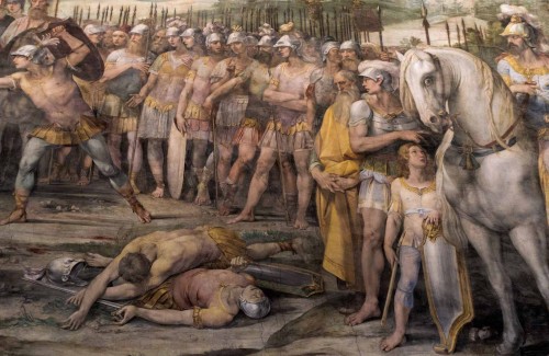 Giuseppe Cesari (Cavalier d'Arpino), Sala degli Orazi e Curiazi, The Battle Between Horiatii and Curiatii, fragment, Musei Capitolini