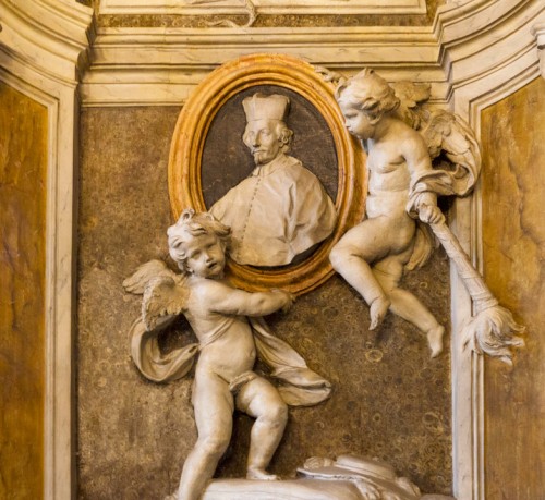 The tombstone of Cardinal Carl Bichi, fragment, Carlo de Dominicis