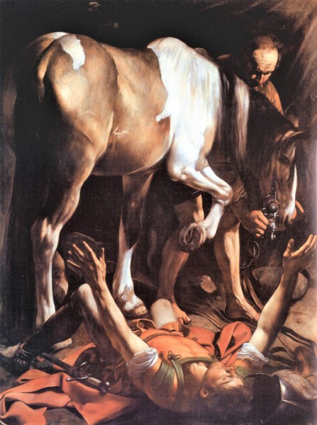 The Conversion of St. Paul, Caravaggio,Cerasi Chapel, Basilica of Santa Maria del Popolo