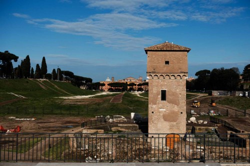 Frangipani family tower in the eastern part of the former structure