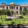 The buildings of the Francesca Romana Retirement Home, seen from the Tiber