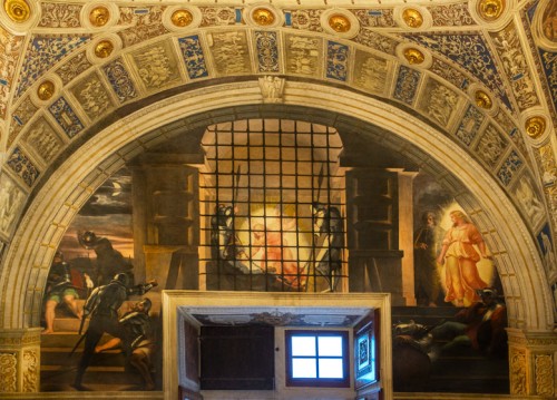 The Deliverance of St. Peter, Raphael, and his workshop, Stanza di Eliodoro, Apostolic Palace