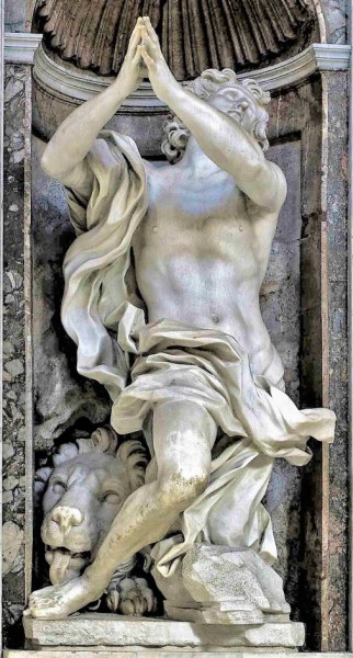 Basilica of Santa Maria del Popolo, Chigi Chapel, statue of Daniel, Gian Lorenzo Bernini