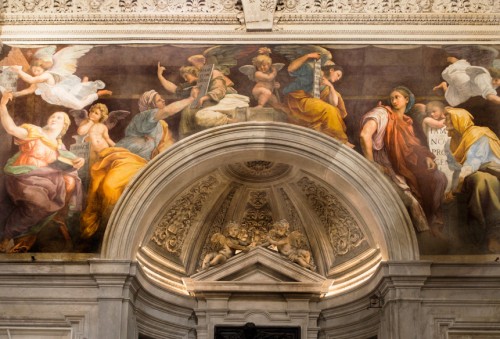 The Sibyls receiving angelic instruction, Raphael, Chigi Chapel in the Basilica of Santa Maria della Pace