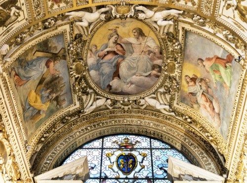 Vault of the Cerasi Chapel, fragment, Basilica of Santa Maria del Popolo