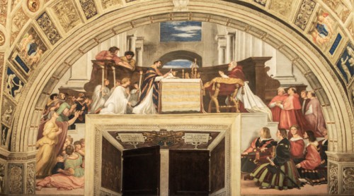 The Mass at Bolsena, Raphael and his workshop, Stanza di Eliodoro, Apostolic Palace