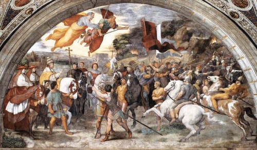 The Meeting of Leo the Great and Attila, Raphael and his workshop, Stanza di Eliodoro, Apostolic Palace, pic.Wikipedia