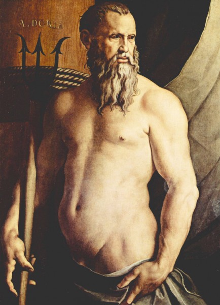 Bronzino, Andrea Doria jako Neptun, Pinacoteca di Brera, Milano, zdj. Wikipedia