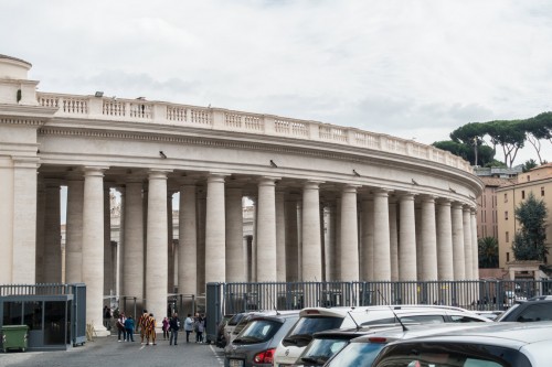 View of Bernini's colonnade from the outside