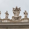 The attic crowning the colonnade in St. Peter's Square, Gian Lorenzo Bernini