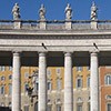 The colonnade in St. Peter's Square, designed by Gian Lorenzo Bernini