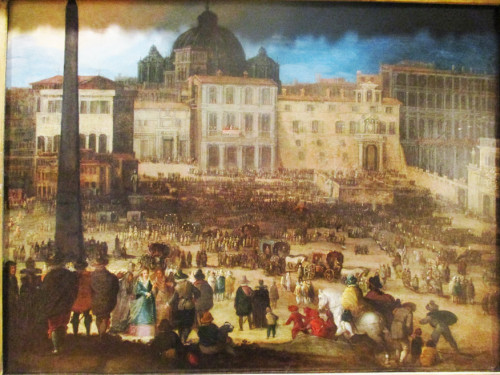 View of St. Peter's Square, Louis de Caullery, scene showing the election of Clement VIII as pope, 1592, pic. Wikipedia