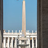 Obelisk Vaticano in the central part of St. Peter's Square (Piazza di San Pietro)