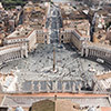 St. Peter's Square (Piazza di San Pietro) and via della Conciliazione, view from the dome of St. Peter