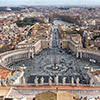 Plac św. Piotra (Piazza di San Pietro) i via della Conciliazione, widok z kopuły bazyliki św. Piotra