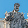 Statue of saint Peter, St. Peter's Square, Giuseppe de Fabris