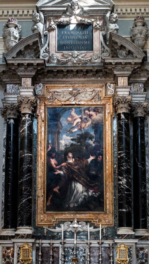 Pietro da Cortona, Męczeństwo św. Wawrzyńca, ołtarz główny kościoła San Lorenzo in Miranda