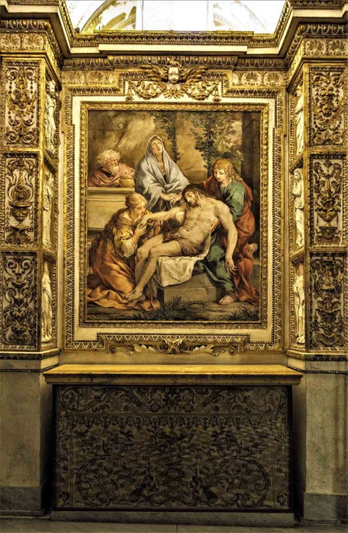 Pietro da Cortona, scena Opłakiwania, kaplica Urbana VIII, apartamenty papieskie, Musei Vaticani