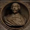 Portret Pietro da Cortony, Portrait of Pietro da Cortona, funerary bust in the crypt of the Church of Sant Luca e Martina