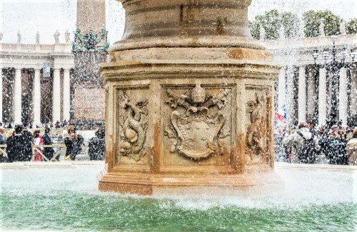 Fountain of pope Clement X, fragment, St. Peter's Square