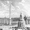 Fountains of St Peter's Square, Giuseppe Vasi, Delle magnificenze di Roma antica e moderna, 1747, pic. Wikipedia