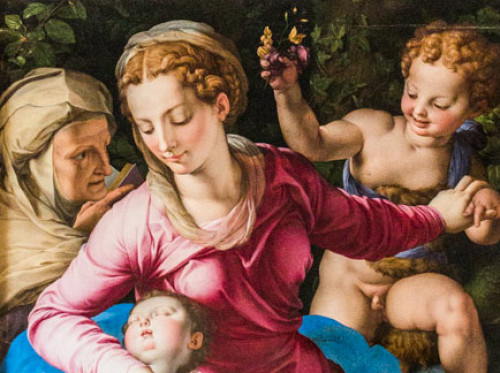 Madonna with Child, St. John the Baptist and St. Anne, fragment, Bronzino, Galleria Colonna - Palazzo Colonna