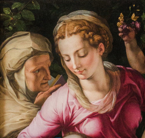 Madonna ze św. Anną, Chrystusem i Janem Chrzcicielem, fragment, Bronzino, Galleria Colonna - Palazzo Colonna