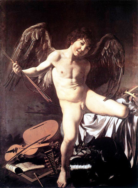 Amor Zwycięski (Amor vincit omnia), Caravaggio, Gemäldegalerie, Berlin, zdj. Wikipedia