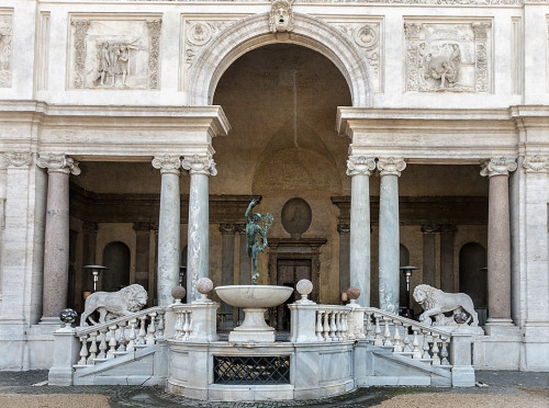 Bartolomeo Ammannati, villa Medici, casino - garden facade, fragment (loggia of Lions and Mercury)