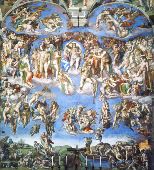 The Last Judgment, Michelangelo, Sistine Chapel, Apostolic Palace pic. Wikipedia