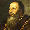 Portrait of Pietro Aretino, fragment, Titian, The Frick Collection, New York, pic. Wikipedia