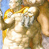 The Last Judgment, Michelangelo, Aretino as St. Bartholomew, Sistine Chapel, Apostolic Palace, pic. Wikipedia