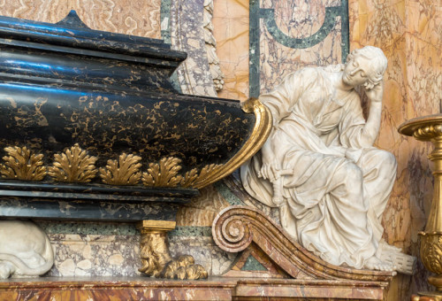 Tombstone of Stefano and Lazzaro Pallavicini, allegory of Fortitude, Church of San Francesco a Ripa