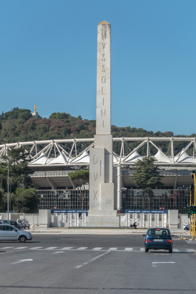 Mussolini's obelisk at Foro Italico (former Foro Mussolini)