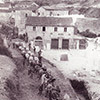 Transport of Mussolini's obelisk from the quarry, pic. Wikipedia