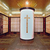 Alabaster column in the basement of the mausoleum, pic. Wikipedia