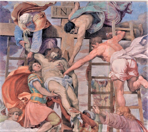 The Descent from the Cross, Daniele da Volterra, fragment, Church of Santa Trinità dei Monti