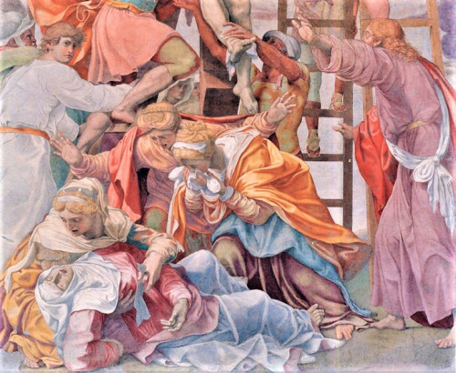 The Descent from the Cross, Daniele da Volterra, fragment, Church of Santa Trinità dei Monti