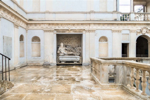 Villa Giulia, nymphaeum - a fountain with a statue of the god Tiber