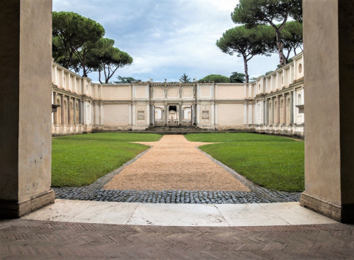 Villa Giulia, view from the loggia on the nymphaeum