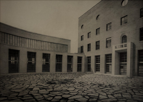 Dziedziniec Instytutu Matematyki, kompleks uniwersytecki La Sapienza, Architettura (numero speziale), 1935