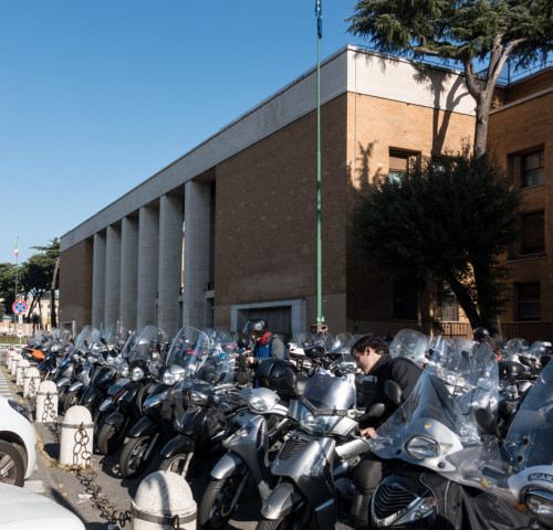 Propylaea (main entrance) to the university complex of La Sapienza