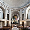 The interior of the La Divina Sapienza church in the La Sapienza university complex