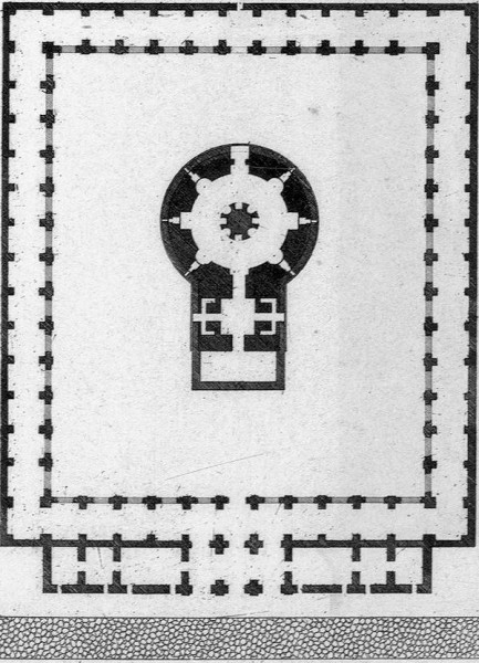 The Mausoleum of Romulus (plan) in the complex of the Maxentius villa on via Appia