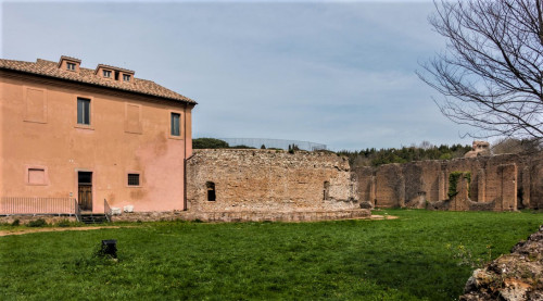 Remains of the Romulus mausoleum with an added building in the modern times