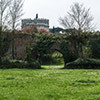 Hippodrome (remains of the wall) in the complex of Maxentius' villa, in the background the tomb of Cecylia Matella