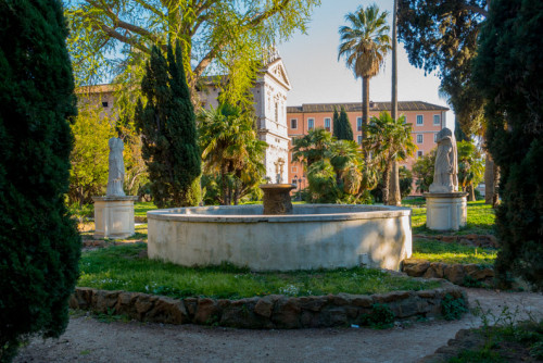 Villa Aldobrandini, in the background the facade of the Church of Santi Domenico e Sisto