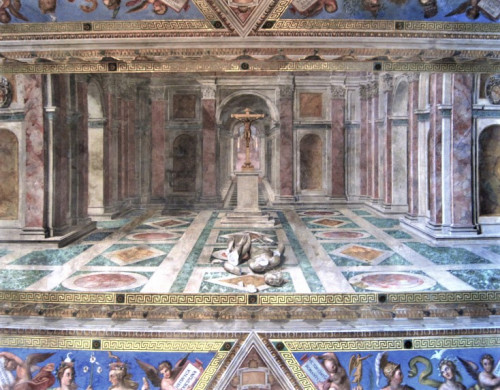 The Hall of Constantine, ceiling decoration - Triumph of the Christian faith, Apostolic Palace (Musei Vaticani)